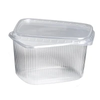 PP bakjes/108-300cc rechthoekig + deksels 250/250 p/ds.
