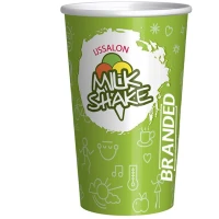 Milkshakebekers bedrukken Karton/PE 500cc/20oz Volvlak
