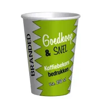 Koffiebekers bedrukken Goedkoop & Snel 180cc/7oz