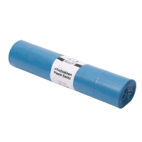 Afvalzakken Poly-Line Blauw LDPE - 45mu - 65/25x140cm 350 liter - 100 zakken