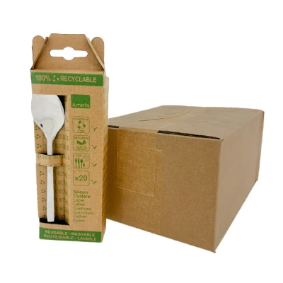 Lepel Leaves® (rvs) - Herbruikbaar - 165 mm - 120 st/ds