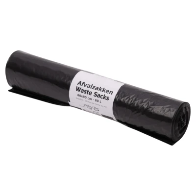 Afvalzakken Komo LDPE - 34mu - 60x80cm 60 liter - 400 zakken