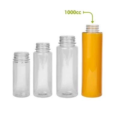 Rechte Fles (XL) - Exclusief dop - 1000 ml - 66 st/ds.