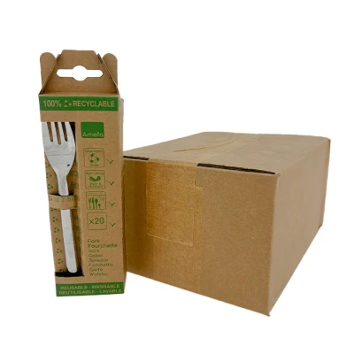 Vork Leaves® (rvs) - Herbruikbaar - 165 mm - 120 st/ds