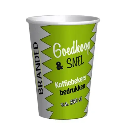 Koffiebekers bedrukken Goedkoop & Snel 180cc/7oz