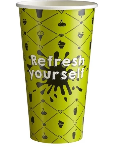 Milkshake beker Karton Refresh 500ml/20oz - 1.000 st/ds.