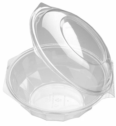 Salade Bowl met vaste deksel (Recycled PET) 1.000cc - 240 st/ds.