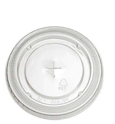 Deksel vlak (PET) + kruisopening (X-slot) Ø95mm - 1.000 st/ds.