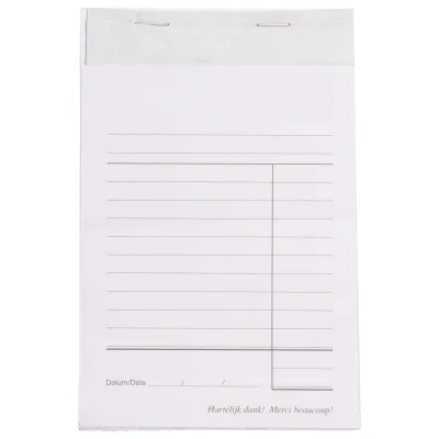 Kassablok met carbon ongenummerd - 10 stuks